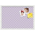 thumbnail image 2 of PinPix 26x18 Custom Cork Bulletin Board Light Purple Clover Poster Board Has a Fabric Style Canvas Finish, Framed in Light Purple Clover, by ArtToFrames (PinPix-539), 2 of 5
