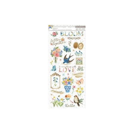 UPC: 0015586032024 | K&Co Antique Garden Sticker 6×12 Gold Foil