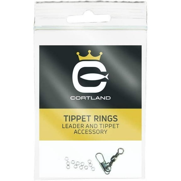 Cortland Tippet Rings 2MM Stainless Steel Black Nickel Finish 10pcs -607729