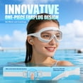 thumbnail image 5 of 2 Pack Adult Swim Goggles with Ear Plugs, Anti-Fog/UV No Leak Swimming Goggles for Men & Women, Pool, Beach, Open Water, Bright Aqua & Rose, 5 of 6
