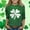 Multicolor, variant on Girls St Patrick's Day Long Sleeve Shirt, Distressed Four Leaf Clover Graphic Tee, Soft Stretch Fit for Kids to Big Kid 3-13 Years,Size 9-10T