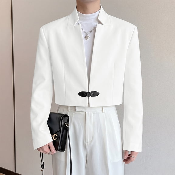 INCERUN Fashion Men Blazer Casual Thin Tops Long Sleeve Autumn Summer Blazer Streetwear