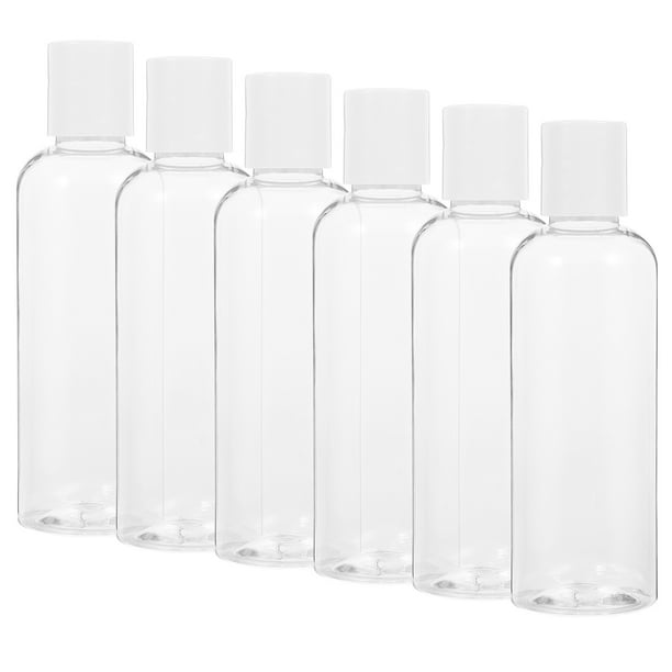 6 botellas de viaje vacías para champú, loción y artículos de tocador (100 ml)