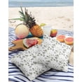 thumbnail image 3 of Pack of 2 Outdoor Pillow Covers, Vintage Sage Green Ocean Starfish Shell Coral Waterproof Square Throw Pillowcase Cushion Decorative Pillow Covers for Couch Patio Tent, 24x24 in, 3 of 6