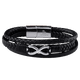 thumbnail image 1 of Pulsera Hombre de Infinito LUCKMAN, Piel Vegana y Acero Inoxidable, Modelo Felix plateado UNITALLA, 1 of 7