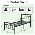 thumbnail image 2 of Maenizi 16 inch Tall Twin XL Bed Frames with Headboard and Footboard, Heavy Duty Metal Platform Bed Frame Twin XL No Box Spring Needed, Easy Assembly, Under Bed Storage, Noise Free, Black, 2 of 7