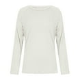 thumbnail image 5 of Fesfesfes Girls Long Sleeve Crewneck Sweatshirt Pullover Tops with Pocket Soft Comfortable Loose Casual Everyday Wear for School Play Vacation Sports(White#3,10-11 Years), 5 of 6