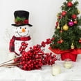 thumbnail image 2 of 4 Pack Artificial Red Berry Stems - 20 Inch Christmas Holly Berry Branches for Holiday Home Decor and Crafts, 2 of 5