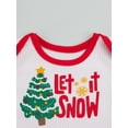 thumbnail image 5 of Qiylii Baby Christmas Romper,Santa Claus Print O-Neck Long Sleeve Skirt Bodysuit, 5 of 8