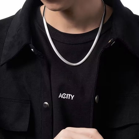 Fashion New Punk 14K White Gold Cuban Necklace for Men Women Silver Color Twist Long Choker Hip Hop Jewelry