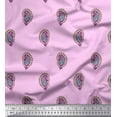 thumbnail image 1 of Soimoi Rayon Fabric Paisley Block Printed Fabric 1 Yard 56 Inch Wide, 1 of 3