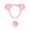 Pink, variant on Bear Ear Headband & Tail Set Soft Stuffed Costume Accessory(Yellow-7.9In)