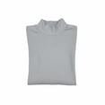 thumbnail image 3 of Ambar Women's Mock Neck Long Sleeve Slim Fit Ribbed Knit Top, Grey,L - US, 3 of 5