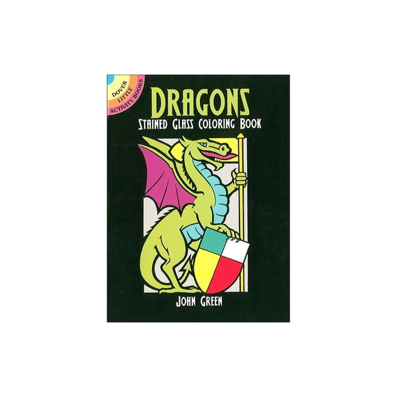 Livre de Coloriage en Vitrail Dragons-