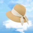 thumbnail image 2 of OJSFQUFP Women Beach Hat Summer Straw Sun Hat Fashion Wide Brim Straw Sun Hat, 2 of 3