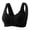 Black, variant on Womens Wireless Bras, Front Closure Push Up Full Coverage Wide Strap Comfortable Scalloped Bras Beige 2XL