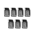 thumbnail image 4 of for Jeep Cherokee 2014 - 2018 7pcs ABS Chrome Front Grill Cover -, 4 of 4