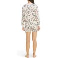 thumbnail image 4 of DJ Draper James Relaxed Fit 2-Piece Long Sleeve & Short Lounge Set (Coral Floral, L), 4 of 4