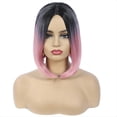 thumbnail image 4 of DOPI Fashion Women Long White Pink Gradient Wig Wavy Party Curly Synthetic Sexy Wigs(2Pack), 4 of 6