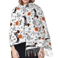 thumbnail image 5 of Shawl Wraps for Women - halloween pumpkin dog Oversized Fall Winter Fashion Blanket Scarf for Women, 5 of 6