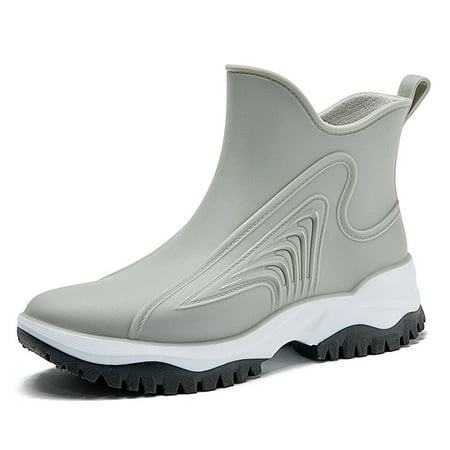 

Women s Thick Bottom Ankle Rain Boots Outside Waterproof Slip On Shoes Women s Footwear