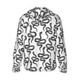 thumbnail image 3 of Fotbe Hand Drawn Snake Men's Women's UPF 50+ Sun Protection Jacket Hooded Cooling Shirt with Pockets Hiking Outdoor Performance-X-Large, 3 of 9