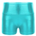 thumbnail image 2 of Raenseen Girls Ballet Suit Sleeveless Leotard + Shorts + Hair Band Gymnastics Training Workout Blue Green 14, 2 of 9