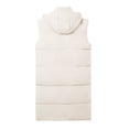thumbnail image 2 of Aihuaihua Long Puffer Vest Women Sleeveless Lightweight Puffer Jacket Packable Hooded Down Coat Quilted Vest with Hood Winter Clothes for Women White L, 2 of 4