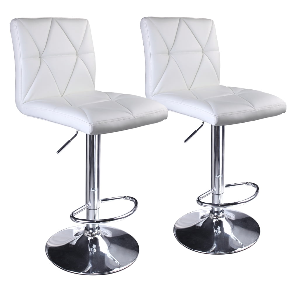 Leader Accessories Square Back Diagonal Line Adjustable Bar Stools, Set