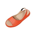 thumbnail image 2 of Women's Sandals Fashion Casual Solid Colors Spring Summer Fish Mouth Flat Heel Sandals 40(7.5), 2 of 9