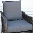 thumbnail image 4 of Sunnydaze 24" x 24" Gray Seat and Back Cushion Set for Outdoor Chairs, 2 Count, 4 of 7