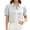 White, variant on Miaoju Women's Summer Short Sleeve Crop Denim Trucker Jacket Jean Coat Tops, White M
