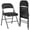 Black, variant on Accreate Folding Chairs, Portable Card Chair, Metal Frame, PU Soft Cushion for Dining, Living, Office