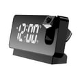 thumbnail image 2 of Proyector LED electrónico Reloj Despertador de temperatura de superficie del espejo Reloj de escritorio USB silencioso perfecl Despertador de proyección, 2 of 7