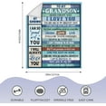 thumbnail image 2 of Grandson Gifts, Grandson Blanket from Grandma, Birthday Gift for Grandson from Grandparents, Grandson Graduation Party Gift Ideas, Grandson Valentines Gift Throw Blankets 60"X50", 2 of 6