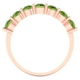 thumbnail image 5 of 1.19 ctw Wedding Band for Women - 18K Rose Gold Natural Peridot Stackable Eternity Ring, 5 of 6