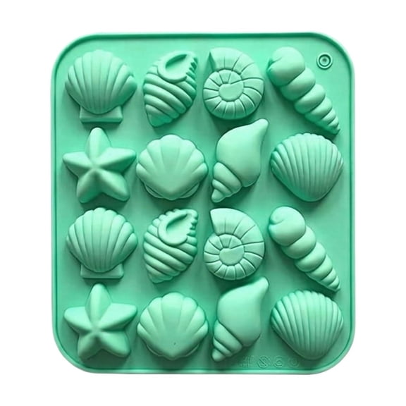 Seashells Chocolate Silicone Molds, Ocean Themed Seashells Silicone Cake Baking Molds, Marine Theme Cake Fondant Silicone Mold for Chocolate Candy Cupcake Cookie Dessert DIY Decoration
