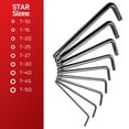 thumbnail image 6 of CARBYNE 35 Piece Long Arm Ball End Hex Key Wrench Set, SAE/Metric/Torx, S2 Steel, Manganese Phosphate Finish, Ball Hex Ends On SAE & Metric Permit 25-Degree Entry Angle, Precision Chamfered Ends, 6 of 9