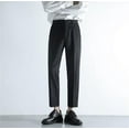thumbnail image 6 of JTieacloth Cotton Linen Pants for Men Summer Suit Pants Men's Trendy Japanese Handsome Korean Trendy Style Versatile Solid Color Trousers Black, 6 of 6