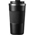 thumbnail image 1 of Taza de café para automóvil de 510 ml, de acero inoxidable, con aislamiento térmico y tapa a prueba de fugas, con aislamiento al vacío, de acero inoxidable para agua fría y caliente, café y té, 1 of 5