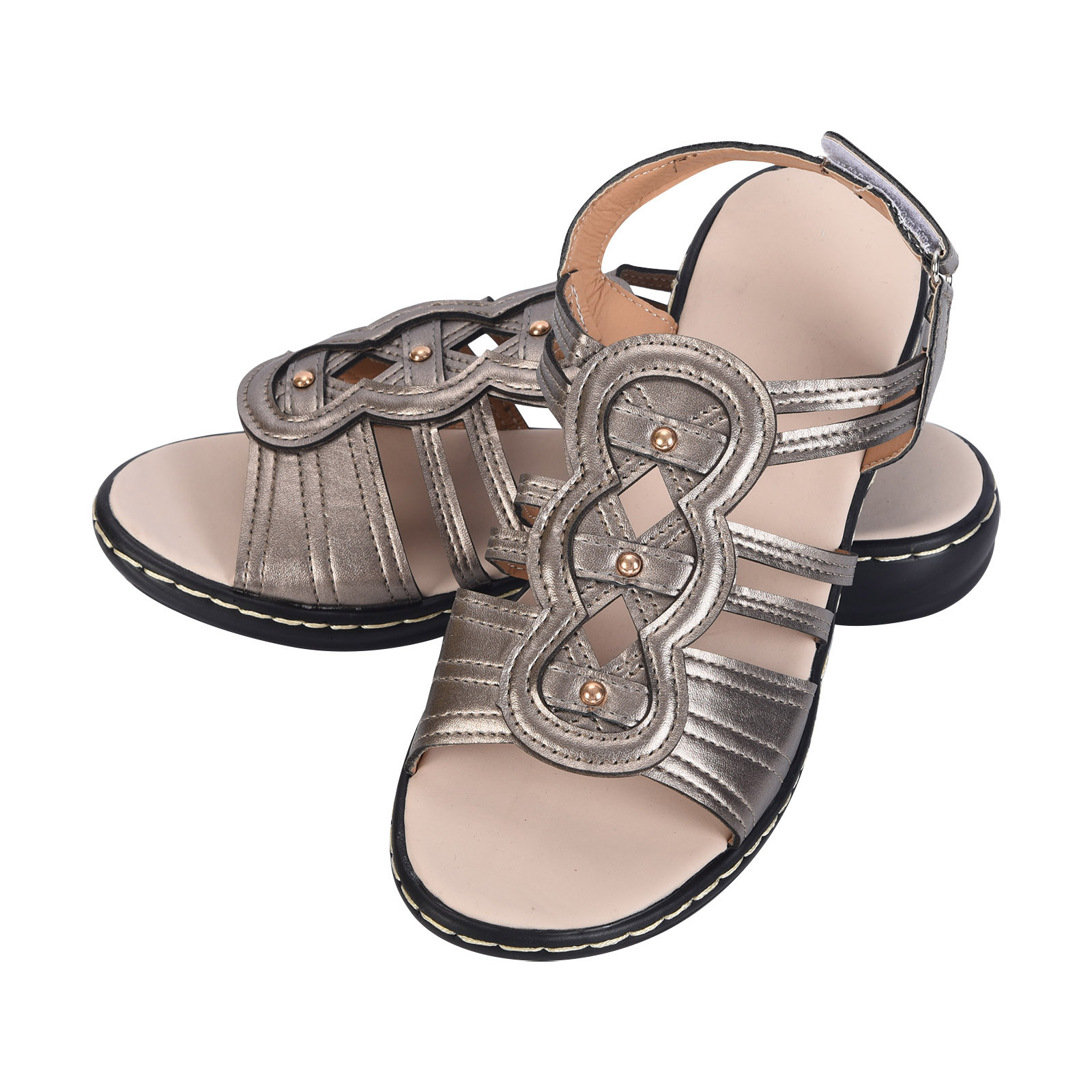 Honeeladyy closed toe sandals for women Women Ladies Fashion Slope Heel ...
