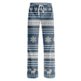 thumbnail image 4 of Christmas Pajama Pants for Women Casual Snowflake Print Pjs Pants Comfy Drawstring Soft Lounge Sleepwear Pants Elastic Waist Pj Bottoms Multicolor,XL, 4 of 6