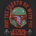 thumbnail image 2 of Girl's Star Wars Boba Fett May the Fourth Be With You Graphic Tee Black Small, 2 of 4