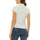 thumbnail image 3 of CAMISAS DE MUJER VINTAGE DE MANGA CORTA CON BOTONES Y PUNTOS POLKA 3XL BLANCA, 3 of 6