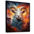 thumbnail image 2 of Designart "Teal Teal Sheep Woolen Euphony" Animals Floater Framed Wall Art Living Room, 2 of 7