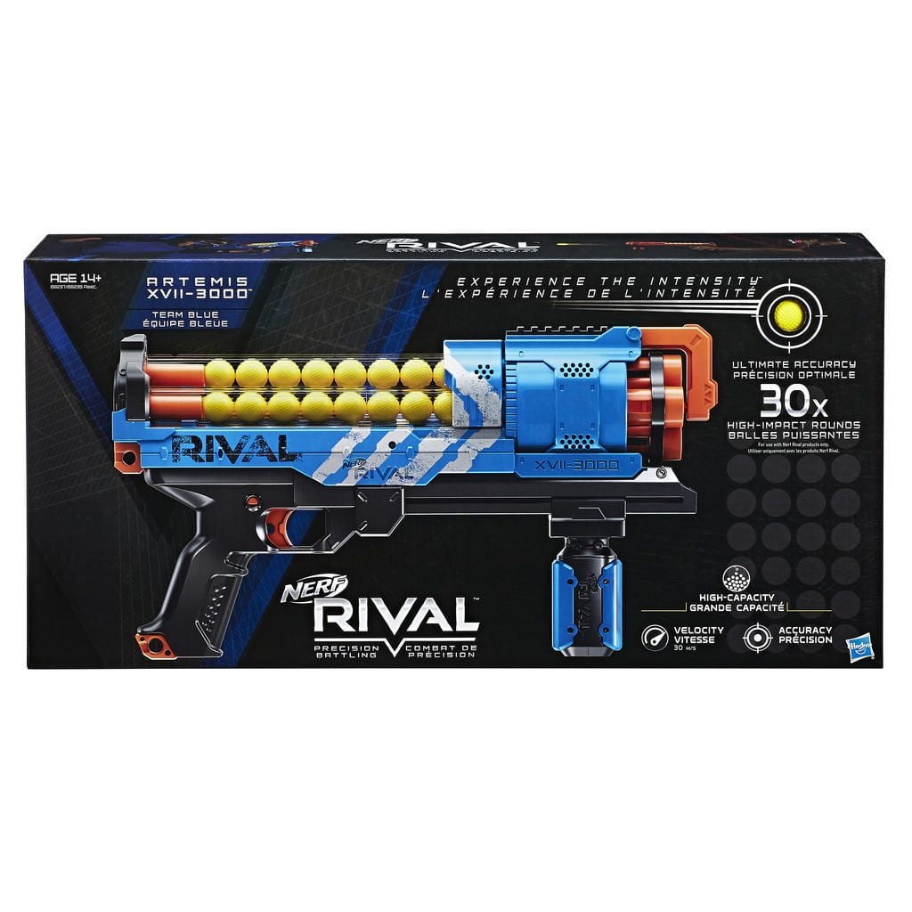 Nerf Rival XVll-3000 トイガン　26弾付　未開封交換弾25個 Nerf Rival Artemis XVII-3000 Blue - Walmart.ca