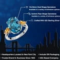thumbnail image 2 of Gem Stone King 7.16 Ct Oval London Blue Topaz Yellow Citrine 925 Sterling Silver 3-Stone Engagement Ring, 2 of 6