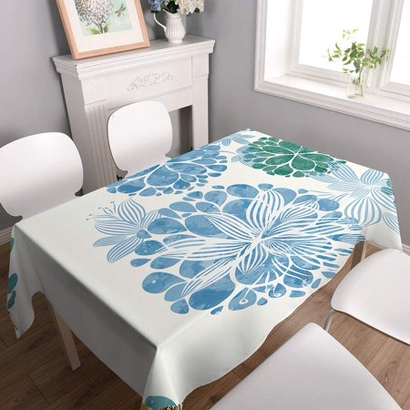 Hiasan Nappe Rectangulaire Antitache 140x280cm - Effet Lotus Déperlant - Facile D'Entretien - Beige