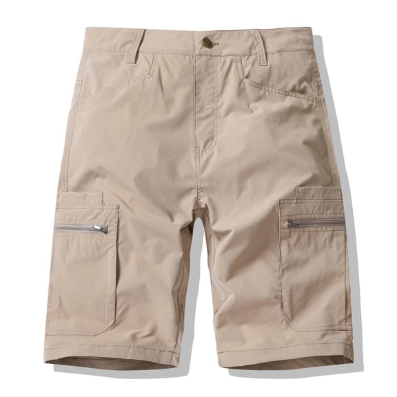 Men’s Big and Tall Twill Cargo Shorts with Pockets, Fashion Mens Shorts, New-Type E-Khaki, XL