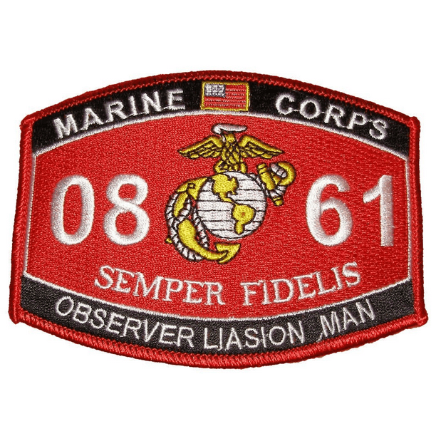 Marine Corps 0861 Observer Liasion Man Mos Semper Fidelis Patch Usmc Ega Com - Marine Corps Seat Covers